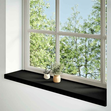 vidaXL Περβάζια παραθύρων 2 τεμ. Καφέ-Μαύρο 110x30x2εκ. Μασίφ Ξύλο Δρυός