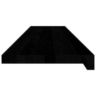 vidaXL Περβάζια παραθύρων 2 τεμ. Καφέ-Μαύρο 110x30x2εκ. Μασίφ Ξύλο Δρυός