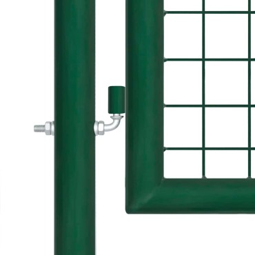vidaXL Πόρτα Κήπου με Διχτυωτό Υλικό Πράσινο 500x125 εκ. από Γαλβανισμένο Ατσάλι