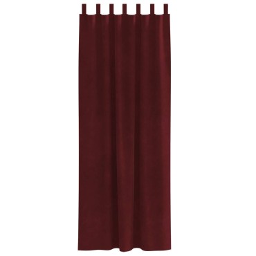 vidaXL Κουρτίνες συσκότισης 2 τμχ. Κόκκινο 140x225cm Βελούδο