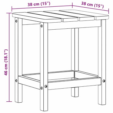 vidaXL Τραπεζάκι Πλευράς Ανοιχτό γκρι 38x38x46cm Πολυαιθυλένιο 1 τεμ.