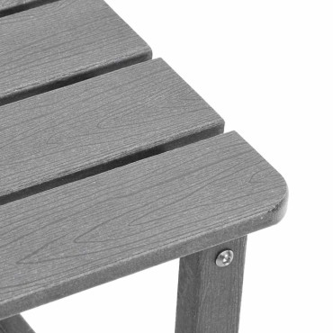 vidaXL Τραπεζάκι Πλευράς Ανοιχτό γκρι 38x38x46cm Πολυαιθυλένιο 1 τεμ.