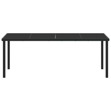 vidaXL Τραπέζι Κήπου Μαύρο 200x80x73cm Μέταλλο 1 τεμ.