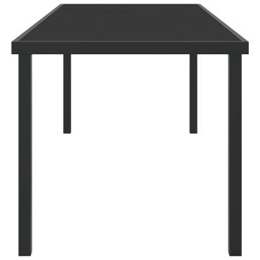 vidaXL Τραπέζι Κήπου Μαύρο 200x80x73cm Μέταλλο 1 τεμ.