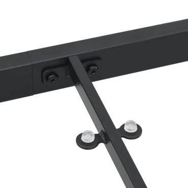 vidaXL Τραπέζι Κήπου Μαύρο 200x80x73cm Μέταλλο 1 τεμ.