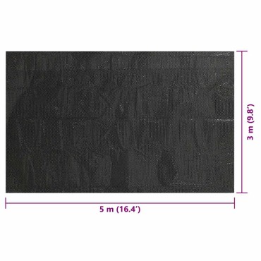 vidaXL Κάλυμμα Πισίνας Ορθογώνιο Μαύρο 500 x 300 εκ. από Πολυαιθυλένιο