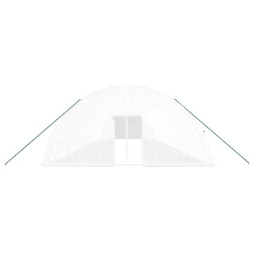 vidaXL Θερμοκήπιο με Ατσάλινο Πλαίσιο Λευκό 120 μ² 20 x 6 x 2,85 μ.