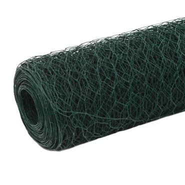vidaXL Συρματόπλεγμα Εξάγωνο Πράσινο 25x1,2 μ. Ατσάλι με Επικάλυψη PVC 25x1,2 μ. (ΜxΥ)</li><li>Μήκος ματιού: 25 χιλ.</li><li>Διάμετρος ρολού: 13cm