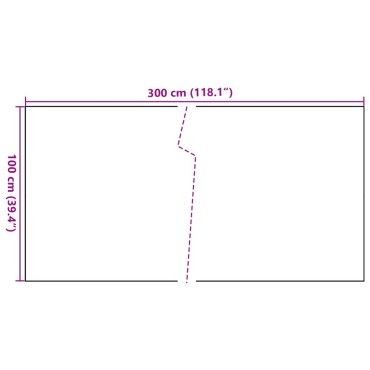vidaXL Διαχωριστικό Βεράντας Καφέ & Μαύρο 300x100cm Συνθετικό Ρατάν