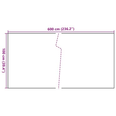 vidaXL Διαχωριστικό Βεράντας Καφέ & Μαύρο 600x100cm Συνθετικό Ρατάν