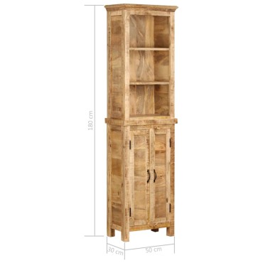 vidaXL Βιβλιοθήκη 50x30x180cm από Μασίφ Ξύλο Μάνγκο 1 τεμ.