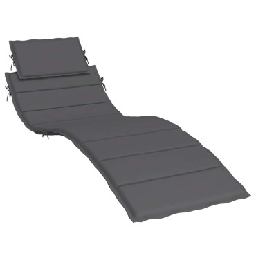 vidaXL Μαξιλάρι Ξαπλώστρας Ανθρακί 186x58x4cm από Ύφασμα Oxford