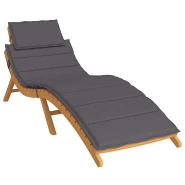 vidaXL Μαξιλάρι Ξαπλώστρας Ανθρακί 186x58x4cm από Ύφασμα Oxford