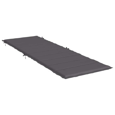 vidaXL Μαξιλάρι Ξαπλώστρας Ανθρακί 186x58x4cm από Ύφασμα Oxford