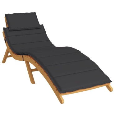 vidaXL Μαξιλάρι Ξαπλώστρας Μαύρο 186x58x4cm από Ύφασμα Oxford