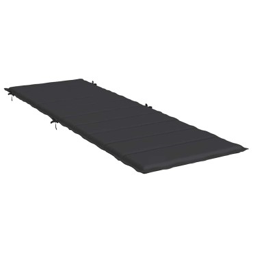 vidaXL Μαξιλάρι Ξαπλώστρας Μαύρο 186x58x4cm από Ύφασμα Oxford