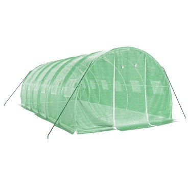 vidaXL Θερμοκήπιο Πράσινο 18 μ² 6 x 3 x 2 μ. με Ατσάλινο Πλαίσιο