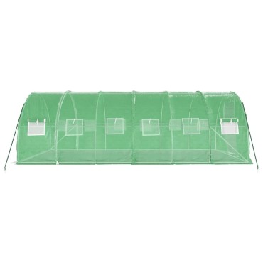 vidaXL Θερμοκήπιο Πράσινο 18 μ² 6 x 3 x 2 μ. με Ατσάλινο Πλαίσιο