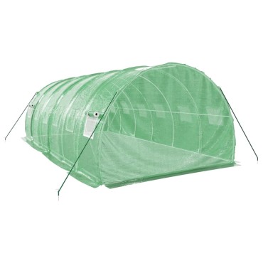vidaXL Θερμοκήπιο Πράσινο 18 μ² 6 x 3 x 2 μ. με Ατσάλινο Πλαίσιο