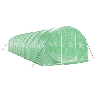 vidaXL Θερμοκήπιο Πράσινο 30 μ² 10 x 3 x 2 μ. με Ατσάλινο Πλαίσιο