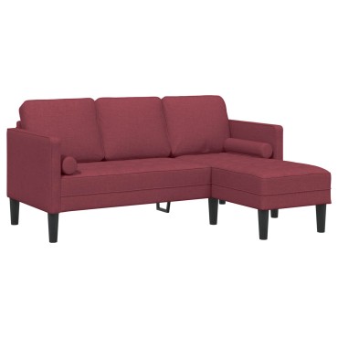 vidaXL Σετ Καναπέ 2 τεμ. Κόκκινο Πολυεστέρας 173x131x67cm  Διθέσιος