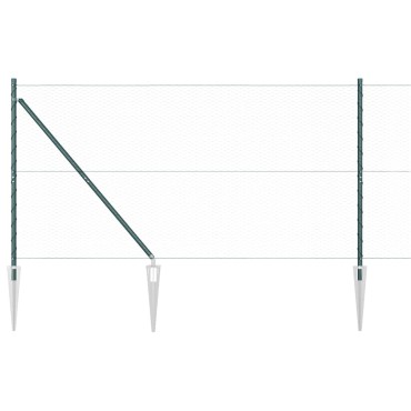 vidaXL Εξαγωνική Φράχτη με Στύλο 25x1,2 μ PVC-Επικαλυμμένο Ατσάλι