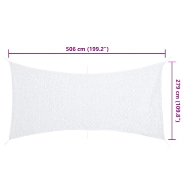 vidaXL Δίχτυ Σκίασης Παραλλαγής Λευκό 506x279 εκ. με Σάκο Αποθήκευσης