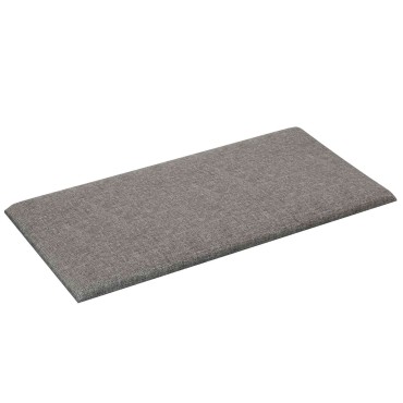 vidaXL Κεφαλάρι Τοίχου 12 τμχ. 30 x 15 cm Ανοιχτό γκρι ύφασμα