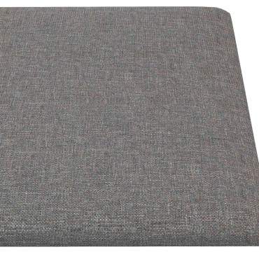 vidaXL Κεφαλάρι Τοίχου 12 τμχ. 30 x 15 cm Ανοιχτό γκρι ύφασμα