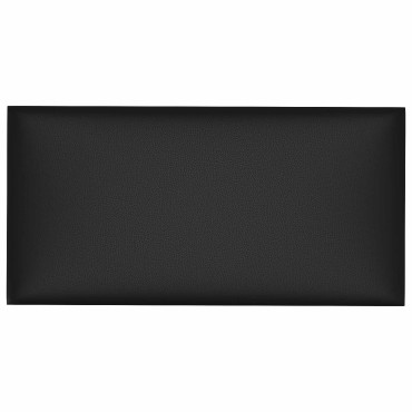 vidaXL Κεφαλάρι Τοίχου 12 τμχ. 30 x 15 cm Μαύρο ύφασμα