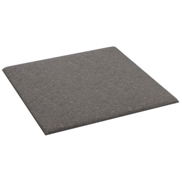 vidaXL Κεφαλάρι Τοίχου 12 τμχ. 30 x 30 cm Ανοιχτό γκρι ύφασμα