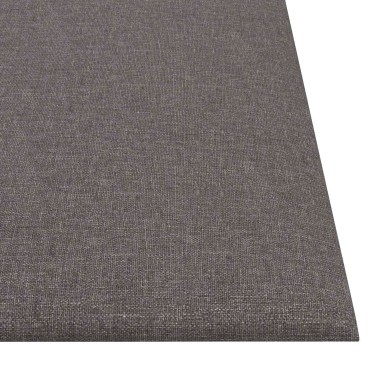 vidaXL Κεφαλάρι Τοίχου 12 τμχ. 30 x 30 cm Ανοιχτό γκρι ύφασμα