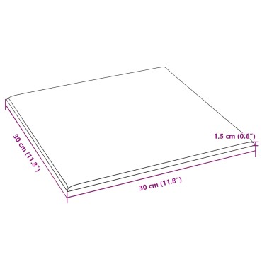 vidaXL Κεφαλάρι Τοίχου 12 τμχ. 30 x 30 cm Σκούρο Γκρι ύφασμα
