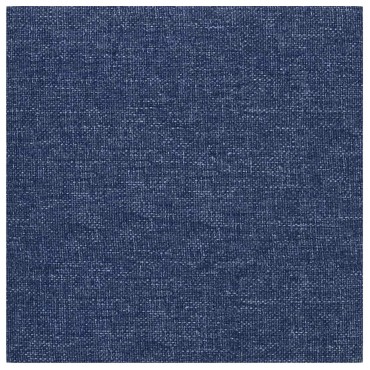 vidaXL Κεφαλάρι Τοίχου 12 τμχ. 30 x 30 cm Μπλε ύφασμα