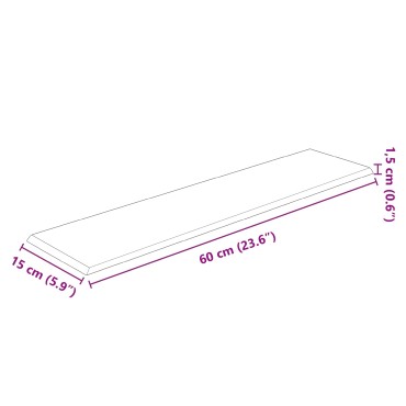 vidaXL Κεφαλάρι Τοίχου 12 τμχ. 60 x 15 cm Κρεμ ύφασμα