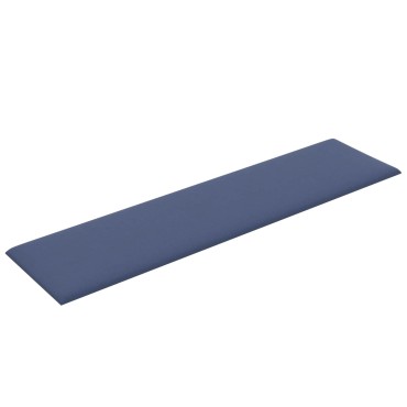 vidaXL Κεφαλάρι Τοίχου 12 τμχ. 60 x 15 cm Μπλε ύφασμα