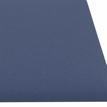 vidaXL Κεφαλάρι Τοίχου 12 τμχ. 60 x 15 cm Μπλε ύφασμα