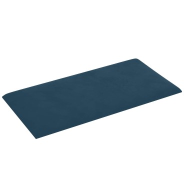 vidaXL Κεφαλάρι Τοίχου 12 τεμ. Μπλε Βελούδο 60x1.5x30cm