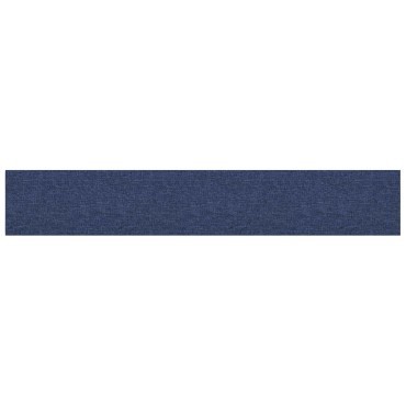 vidaXL Κεφαλάρι Τοίχου 12 τμχ. 90 x 15 cm Μπλε ύφασμα