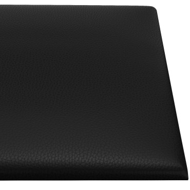 vidaXL Κεφαλάρι Τοίχου 12 τμχ. 90 x 30 cm Μαύρο ύφασμα