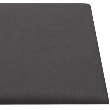 vidaXL Κεφαλάρι Τοίχου 12 τμχ. 90 x 30 cm Γκρι ύφασμα