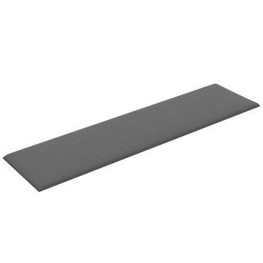 vidaXL Κεφαλάρι Τοίχου 12 τμχ. 60 x 15 cm Ανοιχτό γκρι ύφασμα