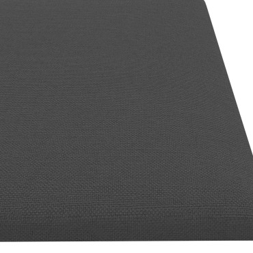 vidaXL Κεφαλάρι Τοίχου 12 τμχ. 60 x 15 cm Σκούρο Γκρι ύφασμα