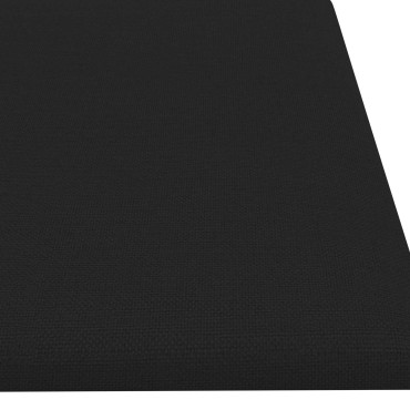 vidaXL Κεφαλάρι Τοίχου 12 τμχ. 60 x 15 cm Μαύρο ύφασμα