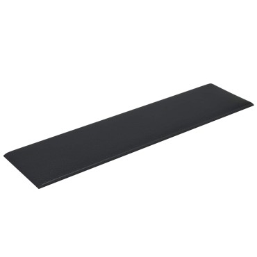 vidaXL Κεφαλάρι Τοίχου 12 τμχ. 60 x 15 cm Μαύρο ύφασμα
