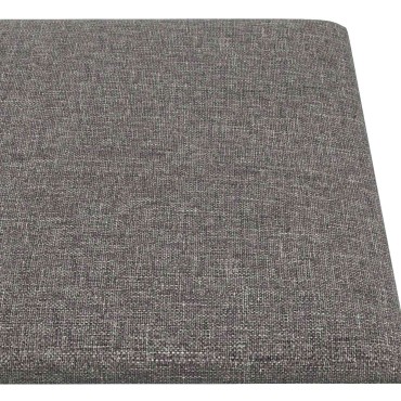 vidaXL Κεφαλάρι Τοίχου 12 τμχ. 90 x 15 cm Ανοιχτό γκρι ύφασμα