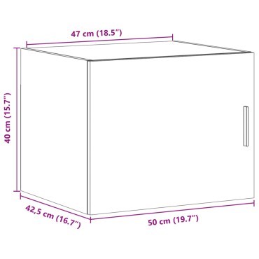 vidaXL Ντουλάπι Τοίχου Λευκό 50x42,5x40cm Επεξεργασμένο Ξύλο 1 τεμ.