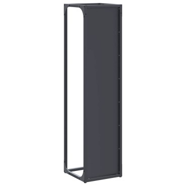 vidaXL Ράφι για καυσόξυλα Ανθρακί 25x25x100 εκ. Ατσάλι ψυχρής έλασης