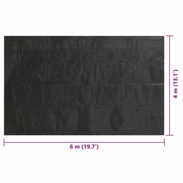 vidaXL Κάλυμμα Πισίνας Ορθογώνιο Μαύρο 600 x 400 εκ. από Πολυαιθυλένιο