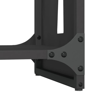 vidaXL Ράφι Καυσόξυλων Μαύρο 40x30x80 εκ. Χάλυβας ψυχρής έλασης